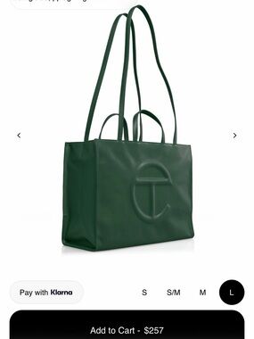 Telfar Large Forest Green Shopping Tote